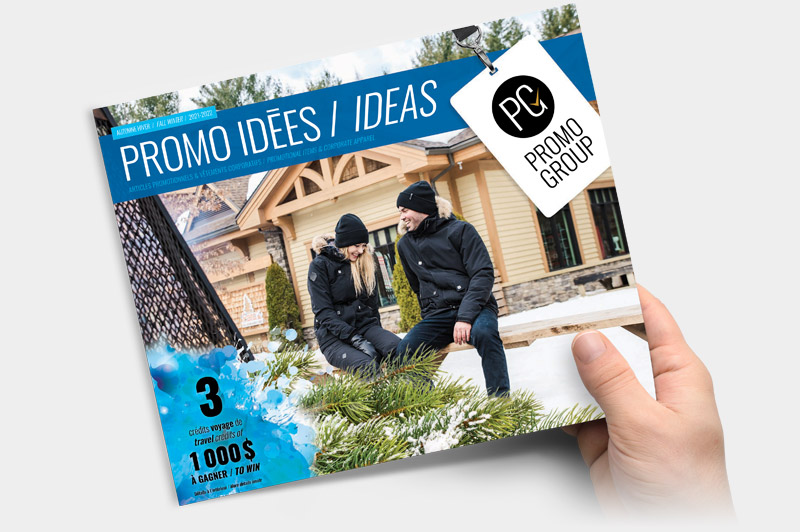 Visualisez notre catalogue Promo Idées automne/hiver pour découvrir une foule d'articles promotionnels intéressants ainsi que les tendances au niveau des vêtements corporatifs
