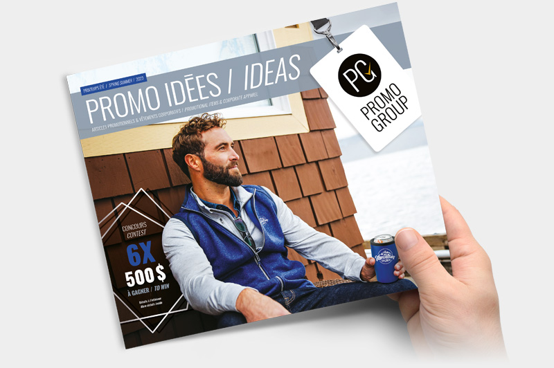 Visualisez notre catalogue Promo Idées pour découvrir une foule d'articles promotionnels intéressants ainsi que les tendances au niveau des vêtements corporatifs