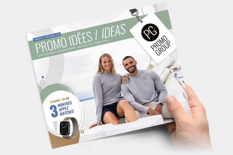 Visualisez notre catalogue Promo Idées pour découvrir une foule d'articles promotionnels intéressants ainsi que les tendances au niveau des vêtements corporatifs